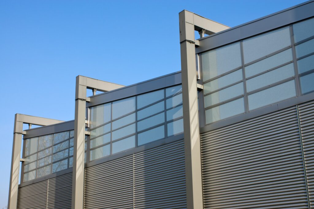 Facade of a factory building